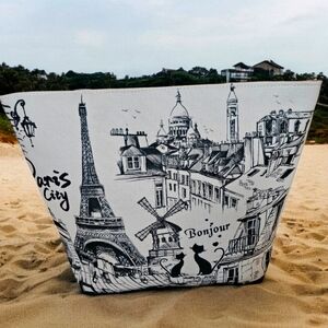 NWT Paris Tote Bag | Eiffel Tower | Travel Bag | Beach Bag